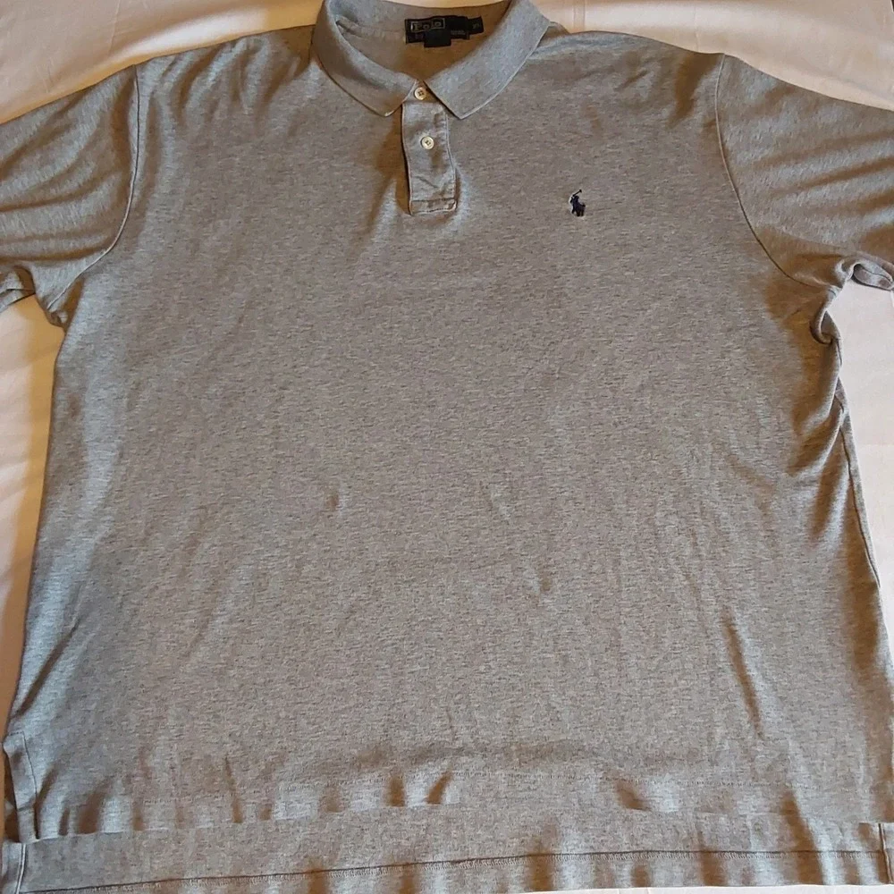 Polo Ralph Lauren Men's XL Soft Cotton Gray Short Sleeve‎ Polo